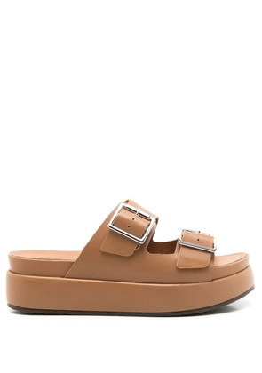 Sarah Chofakian Monte Carlo 45mm platform sandals - Brown