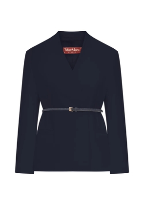 Max Mara V-neck belted jacket - Blue