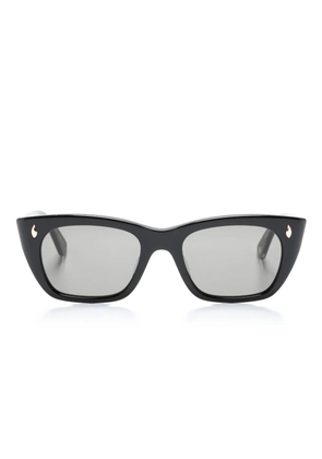 Garrett Leight Webster rectangle-frame sunglasses - Black