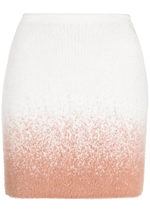 Ottolinger gradient-effect knitted miniskirt - White