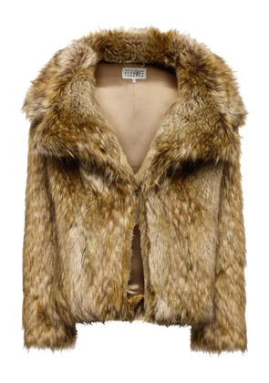 MM6 Maison Margiela faux-fur jacket - Brown