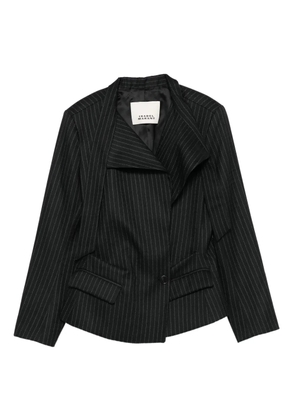 ISABEL MARANT pinstripe wrap blazer - Black
