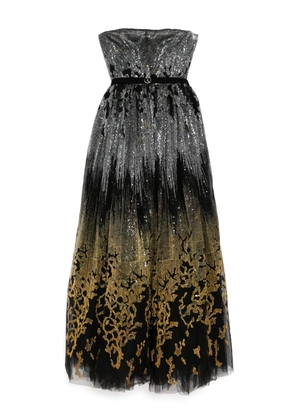 Saiid Kobeisy embroidered maxi dress - Black