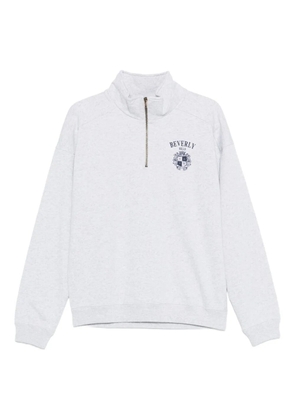 Sporty & Rich quarter-zip pinted sweatshirt - Grey