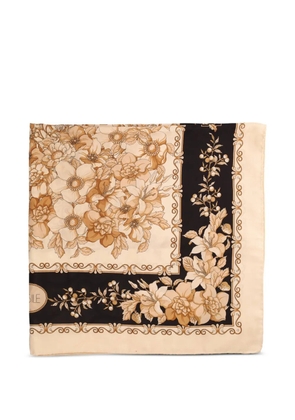 Basile Vintage flower-print silk scarf - Neutrals