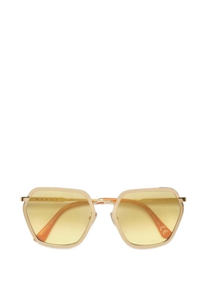 Marni Eyewear geometric-frame sunglasses - Gold