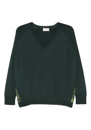 Pierre-Louis Mascia V-neck panelled sweater - Green