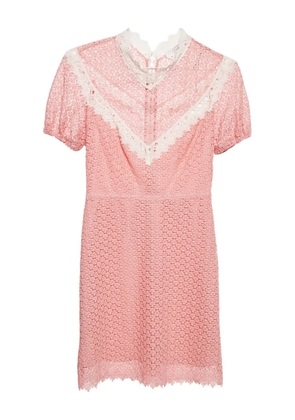 SANDRO lace puff-sleeve dress - Pink
