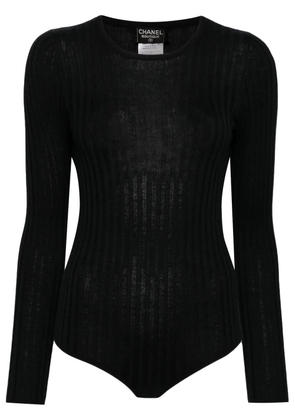 CHANEL Pre-Owned 1997 one-pieced knitted top - Black