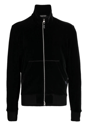 TOM FORD zip-up velvet jacket - Black