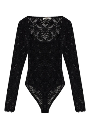 LoveShackFancy Jannie lace long-sleeves bodysuit - Black