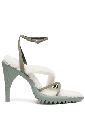 Off-White Allen shearling sandals - Green