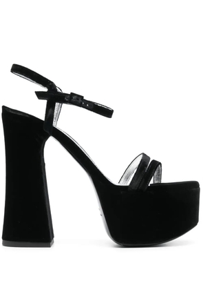 Philosophy Di Lorenzo Serafini 140mm velvet-finish sandals - Black