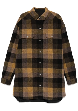 Rick Owens checked shirt - Brown