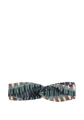 Lygia & Nanny Bethania twisted patterned headband - Blue