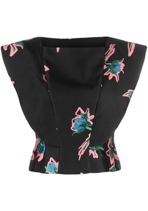 Philosophy Di Lorenzo Serafini floral-print sleeveless top - Black