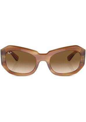 Ray-Ban Beate geometric-frame sunglasses - Brown