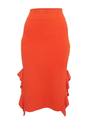 Opening Ceremony ruffle pencil midi skirt - Orange
