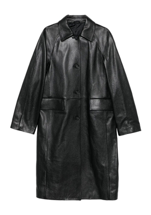 TOTEME raglan-sleeves leather coat - Black