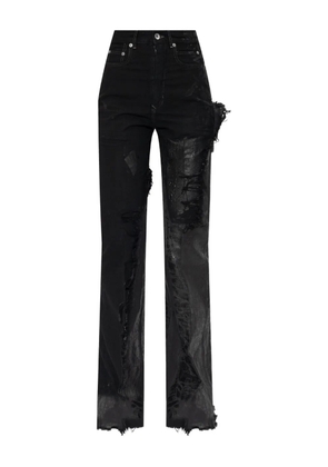 Rick Owens distressed panelled jeans - Black
