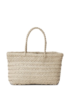 DRAGON DIFFUSION braided handle woven tote bag - Neutrals