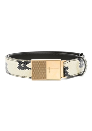 KHAITE snakeskin-effect belt - Black