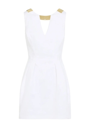 Elisabetta Franchi V-neck mini dress - White