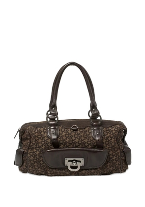 DKNY Vintage pre-owned monogram satchel bag - Brown
