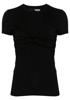 ROTATE BIRGER CHRISTENSEN knot-detailed T-shirt - Black