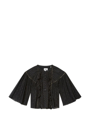 MARANT ÉTOILE Veenia ruffled dotted blouse - Black