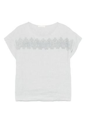 MAURIZIO MYKONOS lurex-detail blouse - Grey