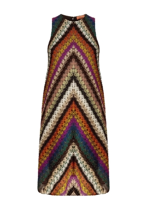 Missoni zigzag-pattern sleeveless mini dress - Orange