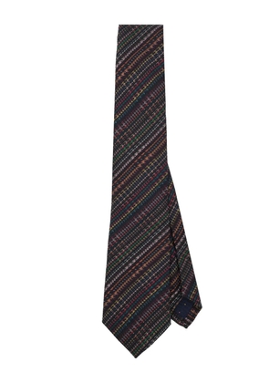 Paul Smith Signature Stripe houndstooth tie - Black