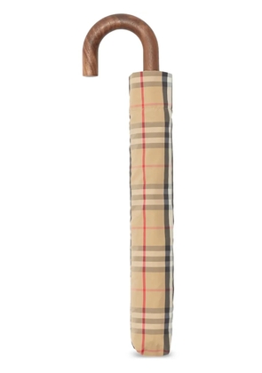 Burberry Vintage Check-print folding umbrella - Neutrals