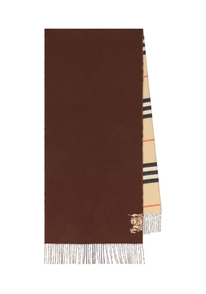 Burberry knight-logo check scarf - Brown