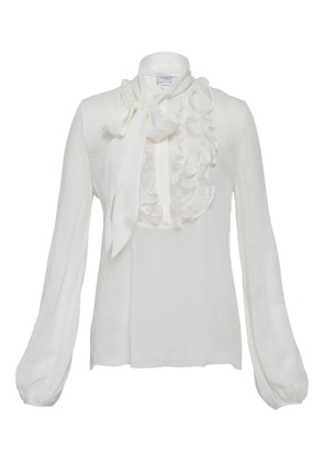 Giambattista Valli ruffled-trim blouse - White