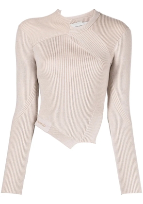 Feng Chen Wang cut-out detailing ribbed-knit jumper - Pink