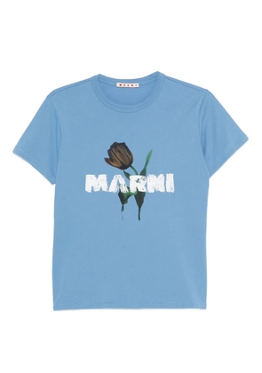 Marni flower-print T-shirt - Blue
