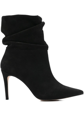 CARRANO 87mm gathered-detail pointed-toe boots - Black