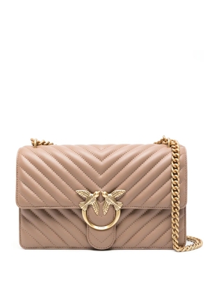 PINKO Classic Love leather shoulder bag - Neutrals