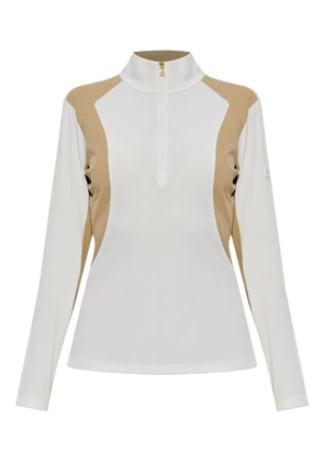 BOGNER Benja zip ribbed sweater - White