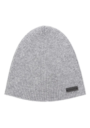 Saint Laurent ribbed beanie - Grey