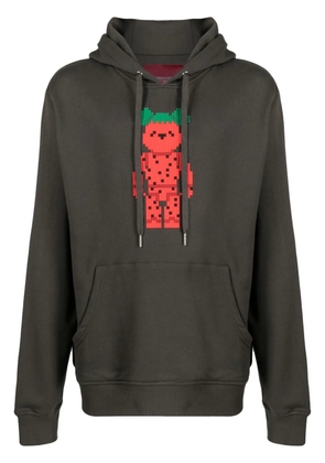 Mostly Heard Rarely Seen 8-Bit Slice of Melon cotton hoodie - Grey