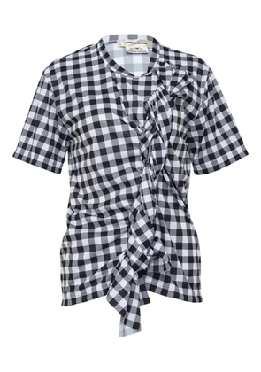Comme Des Garçons gingham T-shirt - White