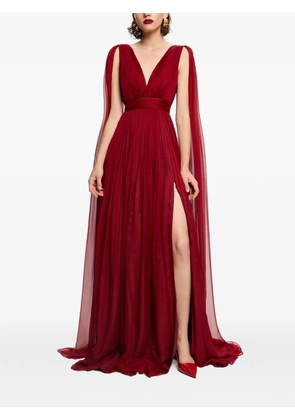 FRAMBOISE Yamina V-neck maxi dress - Red