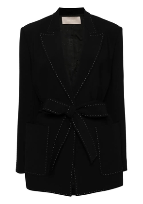 Elie Saab topstitch blazer - Black