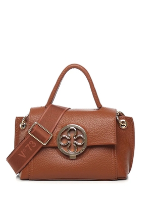 V°73 flower-detail tote bag - Brown