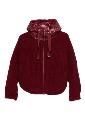 Herno ribbed hooded jacket - Red