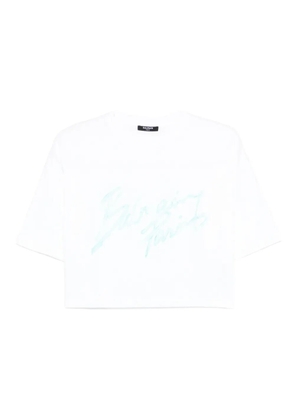 Balmain cropped T-shirt - White