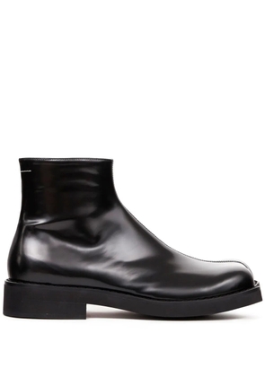 MM6 Maison Margiela Trunk leather ankle boots - Black